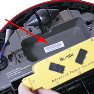 The serial number/product code appears on a sticker located in the battery compartment